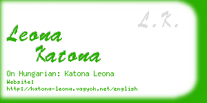 leona katona business card
